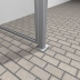 Windschutz, ESG farblos - Edelstahl