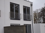 Edelstahl Fenstergitter (französischer Balkon) - R Line - 6 Stück waagerechte Rohre Ø33,7 - MOD 633