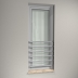 Edelstahl Fenstergitter (französischer Balkon) - R Line - 6 Stück waagerechte Rohre Ø33,7 - MOD 633
