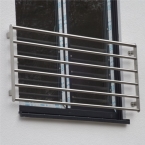 Edelstahl Fenstergitter R Line - 6 fach Rohr Ø33,7...