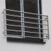 Edelstahl Fenstergitter R Line - 6 fach Rohr Ø33,7 auf der Wand (oder vor Holzpfosten)