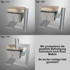 Edelstahlgeländer R Line VSG/ESG Sicherheitsglas farblos in Klemmhaltern