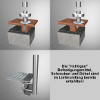 Edelstahlgeländer R Line VSG/ESG Sicherheitsglas farblos in Klemmhaltern
