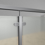 Edelstahlgeländer Q Line VSG/ESG Sicherheitsglas Mastercarree in Klemmhaltern