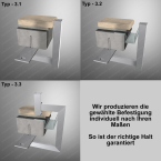 Edelstahlgeländer Q Line ESG Parsol bronze in Klemmhaltern bis 4800mm (5 Pfosten) 2.1 vorgesetzt "ohne Rinne"
