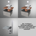 Edelstahlgeländer Q Line ESG Parsol bronze in Klemmhaltern bis 6000mm (6 Pfosten) 2.2 vorgesetzt "mit Rinne"