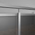 Edelstahlgeländer Q Line ESG Sicherheitsglas Parsol grau in U - Schienen bis 3800mm (4 Pfosten) 3.1 unterseitig "ohne Rinne"