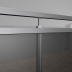 Edelstahlgeländer Q Line ESG Sicherheitsglas Parsol grau in U - Schienen bis 4900mm (5 Pfosten) 2.3 vorgesetzt "um die Rinne"