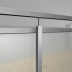 Edelstahlgeländer Q Line ESG Sicherheitsglas Mastercarree in U - Schienen bis 1600mm (2 Pfosten) 3.3 unterseitig "um die Rinne"
