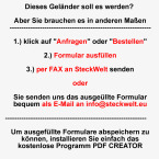 Edelstahlgeländer R Line senkrechte Stäbe rund D12 an Gurtrohr 14,0
